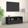 Mueble para TV madera contrachapada negra 100x35x40 cm