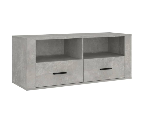 Mueble para TV contrachapada gris hormigón 100x35x40 cm