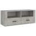 Mueble para TV contrachapada gris hormigón 100x35x40 cm