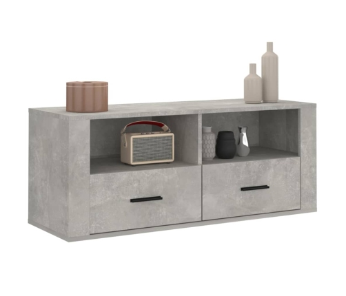 Mueble para TV contrachapada gris hormigón 100x35x40 cm