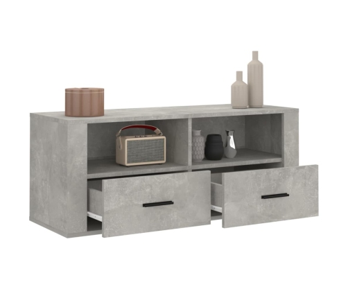 Mueble para TV contrachapada gris hormigón 100x35x40 cm