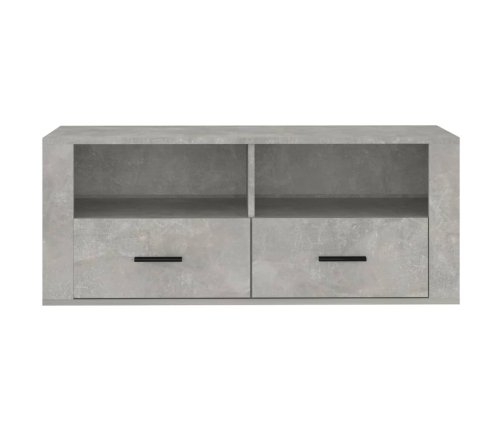 Mueble para TV contrachapada gris hormigón 100x35x40 cm