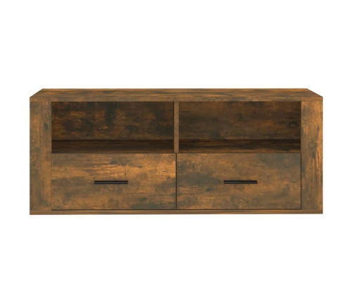 Mueble para TV madera contrachapada roble ahumado 100x35x40 cm