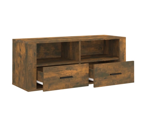 Mueble para TV madera contrachapada roble ahumado 100x35x40 cm