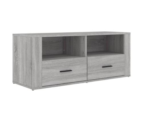 Mueble de TV madera contrachapada gris Sonoma 100x35x40 cm