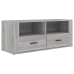 Mueble de TV madera contrachapada gris Sonoma 100x35x40 cm