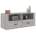 Mueble de TV madera contrachapada gris Sonoma 100x35x40 cm