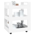 Carrito de cocina madera contrachapada blanco 60x45x80 cm