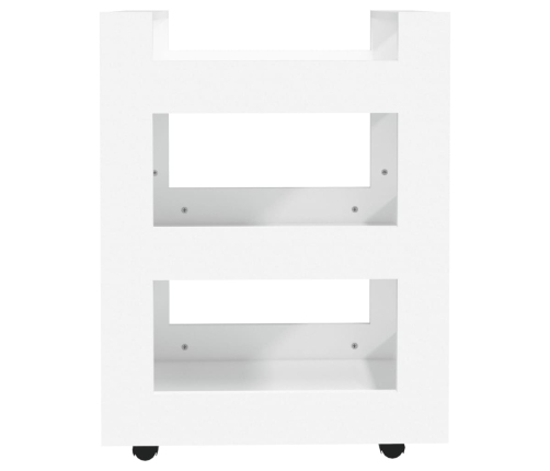 Carrito de cocina madera contrachapada blanco 60x45x80 cm