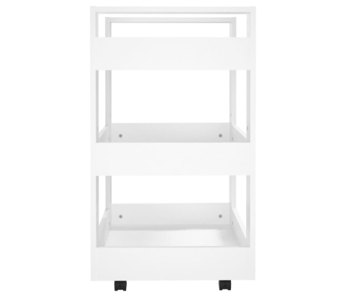 Carrito de cocina madera contrachapada blanco 60x45x80 cm