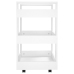 Carrito de cocina madera contrachapada blanco 60x45x80 cm