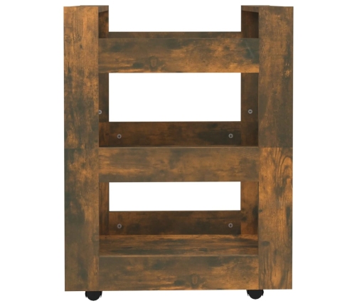 Carrito de cocina madera contrachapada roble ahumado 60x45x80cm