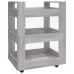 Carrito de cocina madera contrachapada gris Sonoma 60x45x80 cm