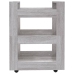 Carrito de cocina madera contrachapada gris Sonoma 60x45x80 cm