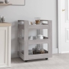 Carrito de cocina madera contrachapada gris Sonoma 60x45x80 cm