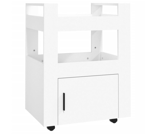 Carrito de cocina madera contrachapada blanco 60x45x80 cm