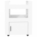 Carrito de cocina madera contrachapada blanco 60x45x80 cm