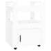 Carrito de cocina madera contrachapada blanco brillo 60x45x80cm