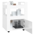 Carrito de cocina madera contrachapada blanco brillo 60x45x80cm