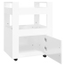 Carrito de cocina madera contrachapada blanco brillo 60x45x80cm