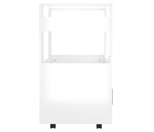 Carrito de cocina madera contrachapada blanco brillo 60x45x80cm