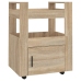 Carrito de cocina madera contrachapada color roble 60x45x80 cm