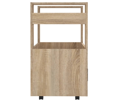 Carrito de cocina madera contrachapada color roble 60x45x80 cm