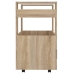 Carrito de cocina madera contrachapada color roble 60x45x80 cm