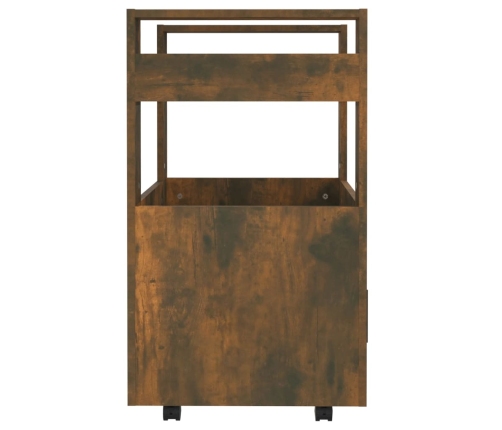 Carrito de cocina madera contrachapada roble ahumado 60x45x80cm