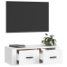 Mueble de TV colgante madera contrachapada blanco 80x36x25 cm