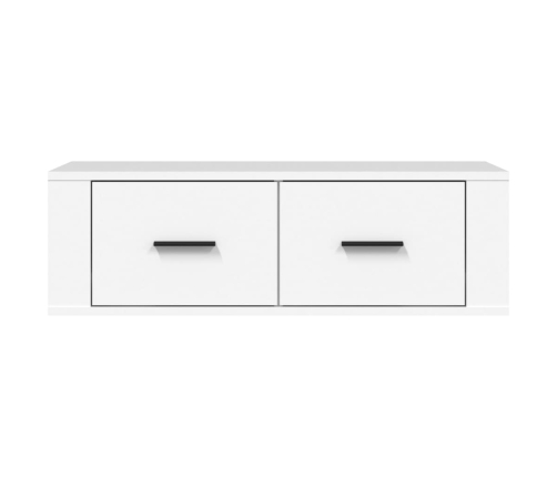 Mueble de TV colgante madera contrachapada blanco 80x36x25 cm