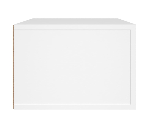 Mueble de TV colgante madera contrachapada blanco 80x36x25 cm