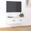 vidaXL Mueble de TV colgante madera contrachapada blanco 80x36x25 cm