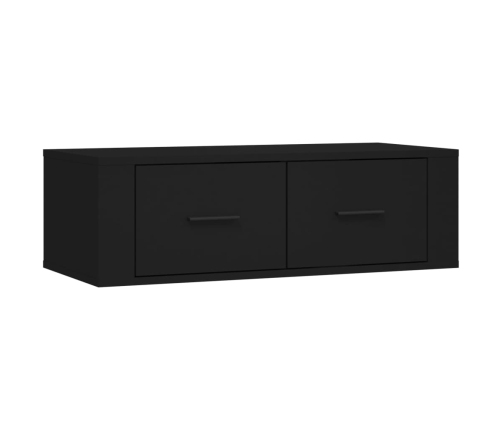 vidaXL Mueble de TV colgante madera contrachapada negro 80x36x25 cm