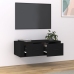 vidaXL Mueble de TV colgante madera contrachapada negro 80x36x25 cm