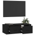 vidaXL Mueble de TV colgante madera contrachapada negro 80x36x25 cm