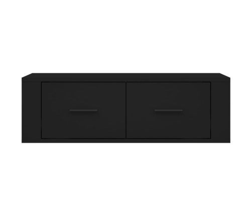 vidaXL Mueble de TV colgante madera contrachapada negro 80x36x25 cm