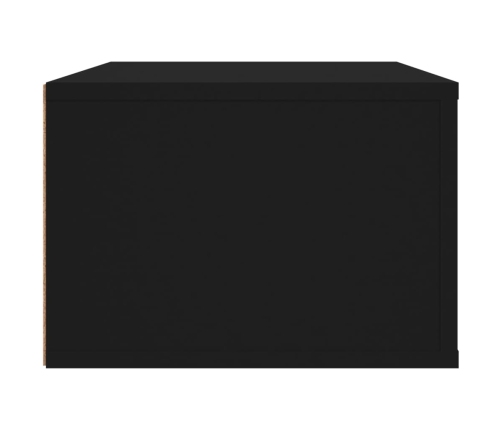 vidaXL Mueble de TV colgante madera contrachapada negro 80x36x25 cm