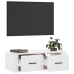 Mueble de TV colgante madera blanco brillante 80x36x25 cm