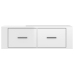 Mueble de TV colgante madera blanco brillante 80x36x25 cm