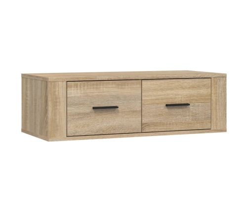 Mueble TV colgante madera contrachapada roble Sonoma 80x36x25cm