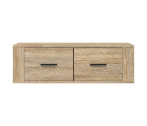 Mueble TV colgante madera contrachapada roble Sonoma 80x36x25cm