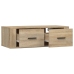 Mueble TV colgante madera contrachapada roble Sonoma 80x36x25cm