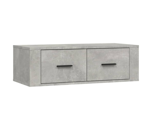 Mueble de TV colgante madera gris hormigón 80x36x25 cm