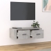 Mueble de TV colgante madera gris hormigón 80x36x25 cm