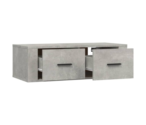 Mueble de TV colgante madera gris hormigón 80x36x25 cm