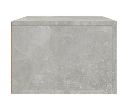 Mueble de TV colgante madera gris hormigón 80x36x25 cm