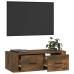 Mueble de TV colgante madera roble ahumado 80x36x25 cm