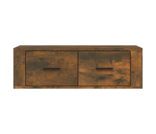 Mueble de TV colgante madera roble ahumado 80x36x25 cm