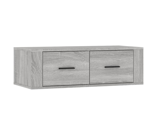 Mueble TV colgante madera contrachapada gris Sonoma 80x36x25 cm